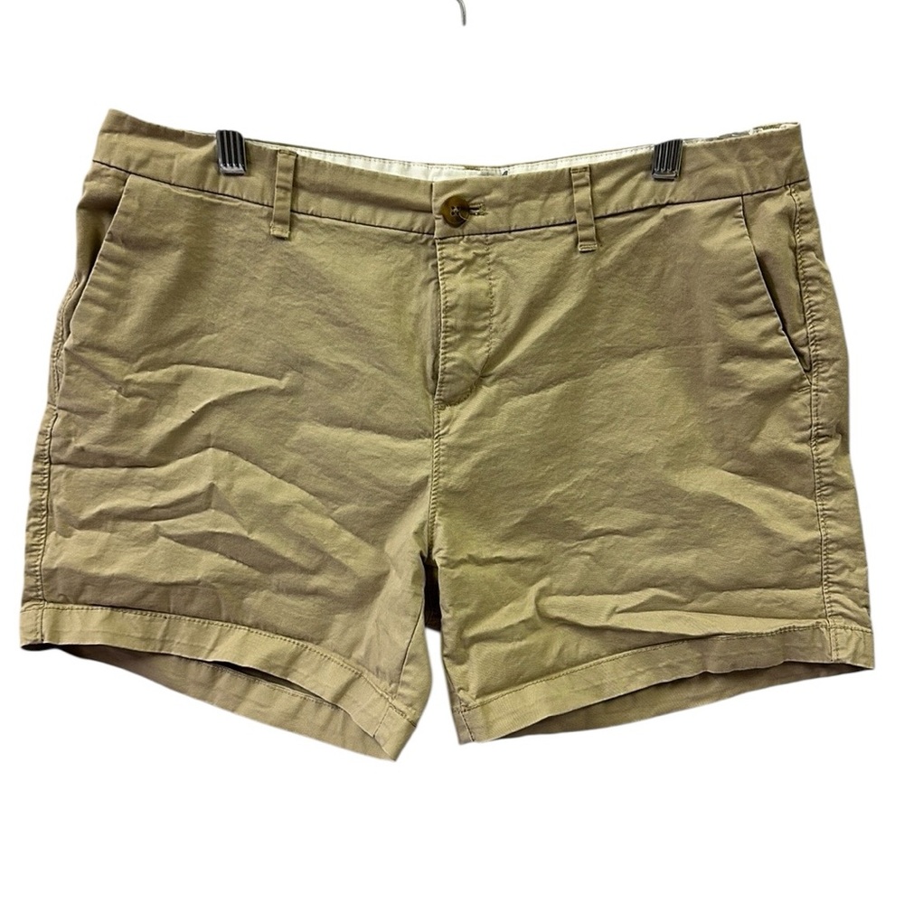 Old Navy Cotton Blend Khaki Chino Stretch 2 Pocket Shorts Womens Size 10